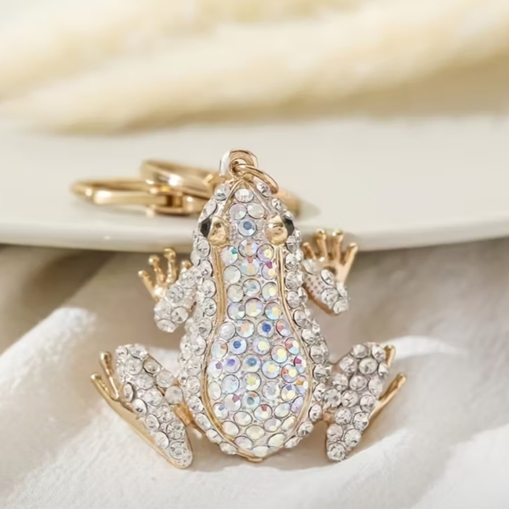 Frog Rhinestone Keychain/Bag Charm with Rhinestones